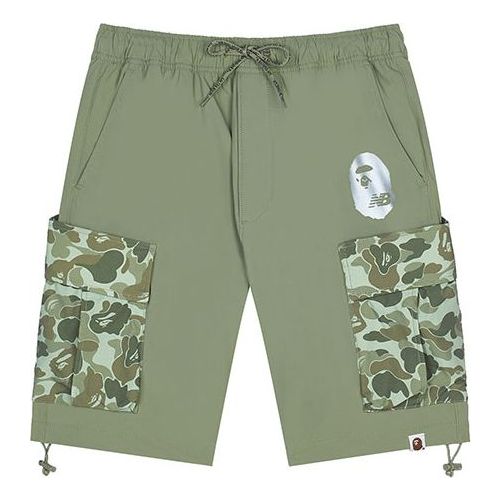 New Balance x A Bathing Ape Relaxed Fit Shorts Asia Sizing 'Green White' BASP6000-GRX