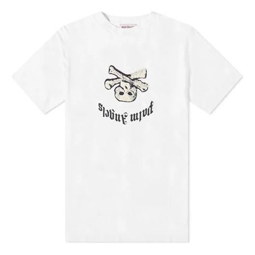 PALM ANGELS Skull Tee Printing Short Sleeve White PMAA001F194130290188