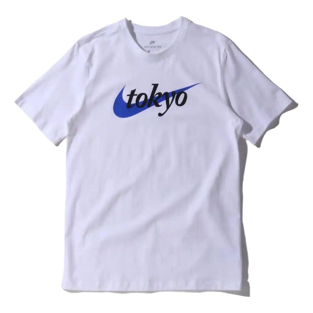 Nike City Logo T-Shirt 'Tokyo White Royal Blue' DA8858-100