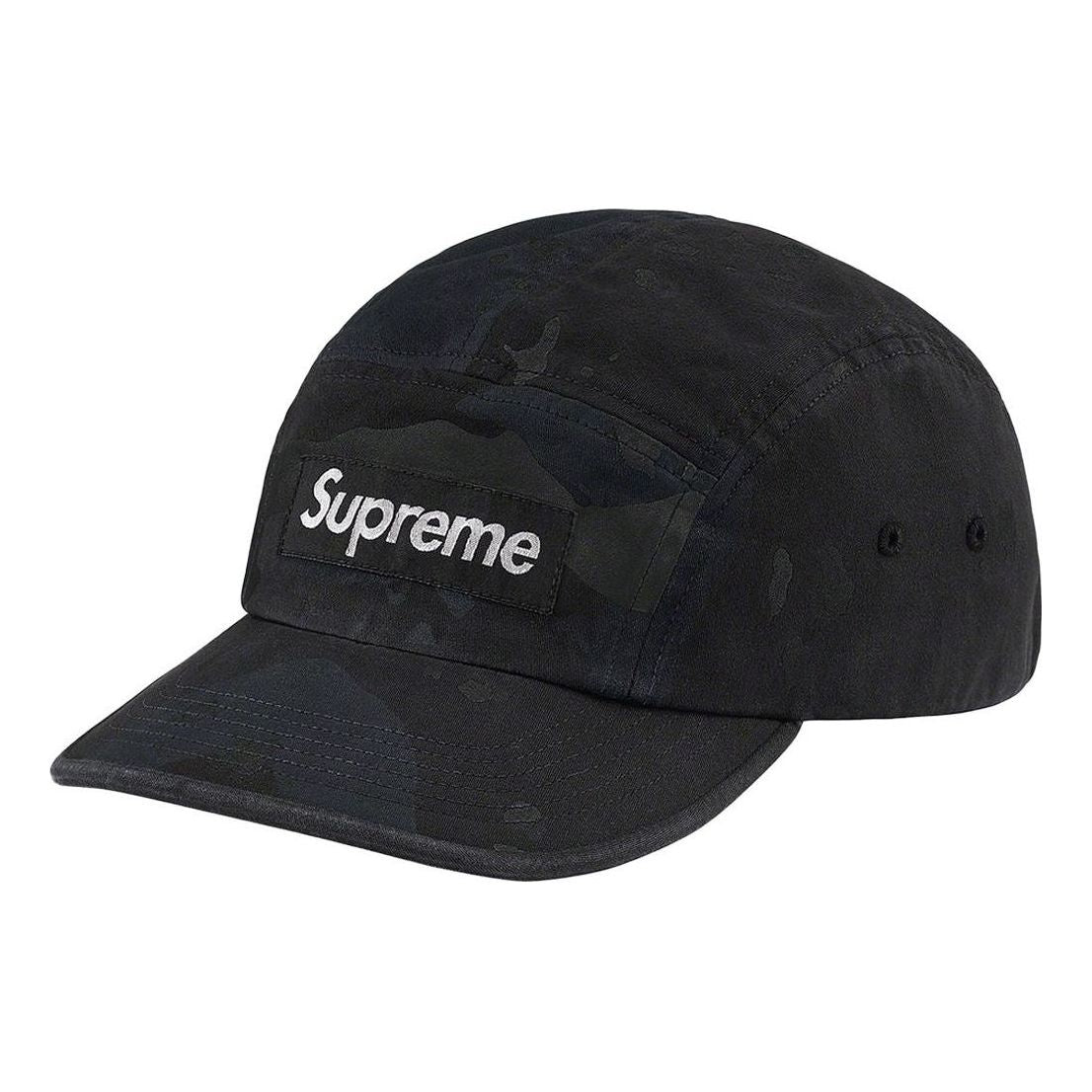 Supreme Overdyed Camo Camp Cap 'Black White' SUP-SS21-562