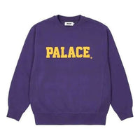 PALACE Unisex Healthily Crew Logo Round-neck Sweatshirt Purple P20CS151