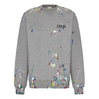 DIOR SS21 Cotton Drawing Print Sweater For Men White 183J687A0531-C889
