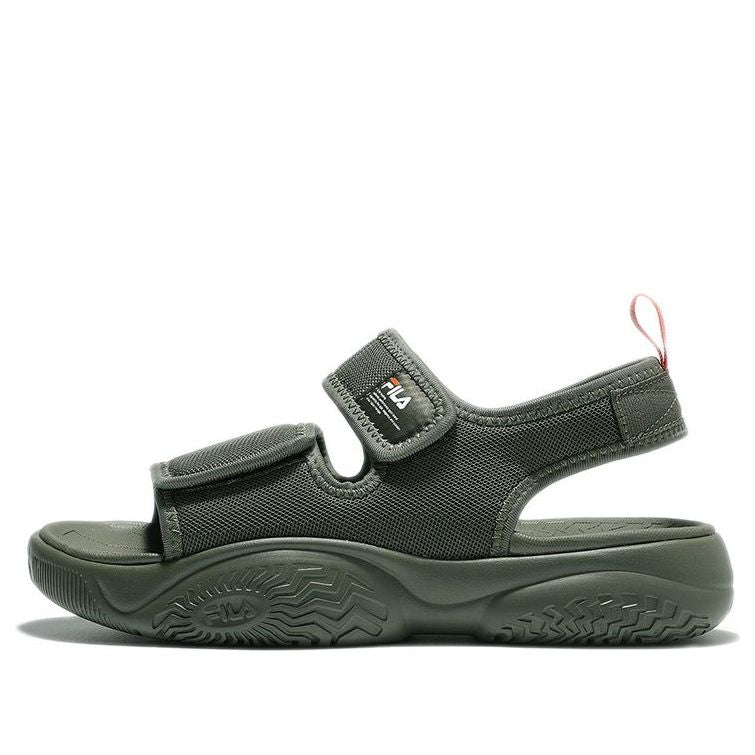FILA Thick Sole Velcro Green Korean Version Unisex Sandals 1SM01562D_207
