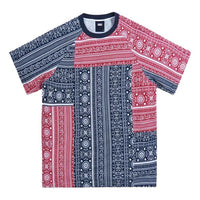 Men's KITH Patchwork Howard Floral Pattern Short Sleeve Red Blue KH3789-115