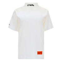 HERON PRESTON Collar Embroidered Logo Short Sleeve White HWAA021E20JER0010110