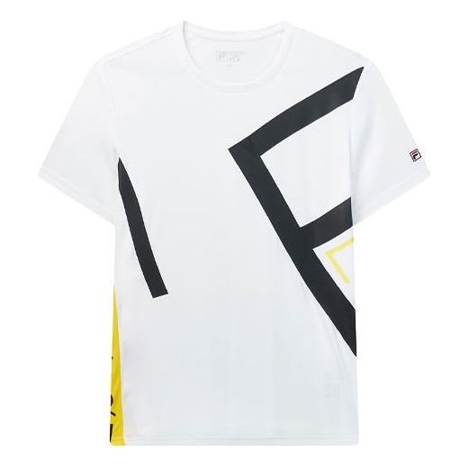 FILA Casual Sports Breathable Round Neck Pullover Short Sleeve White F11M028165G-WT