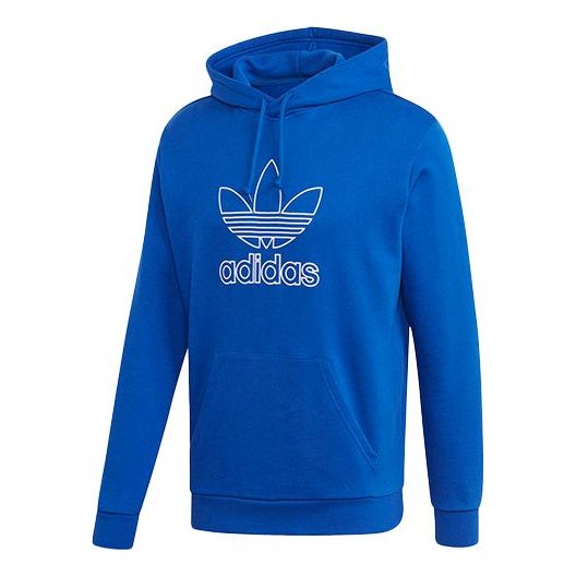 adidas originals Outline Trefoil logo Printing Sports Pullover Blue GF4101