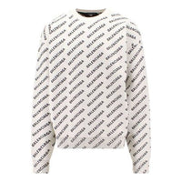 Balenciaga Mini Allover Logo Sweater 'White Black' 736247T32339054