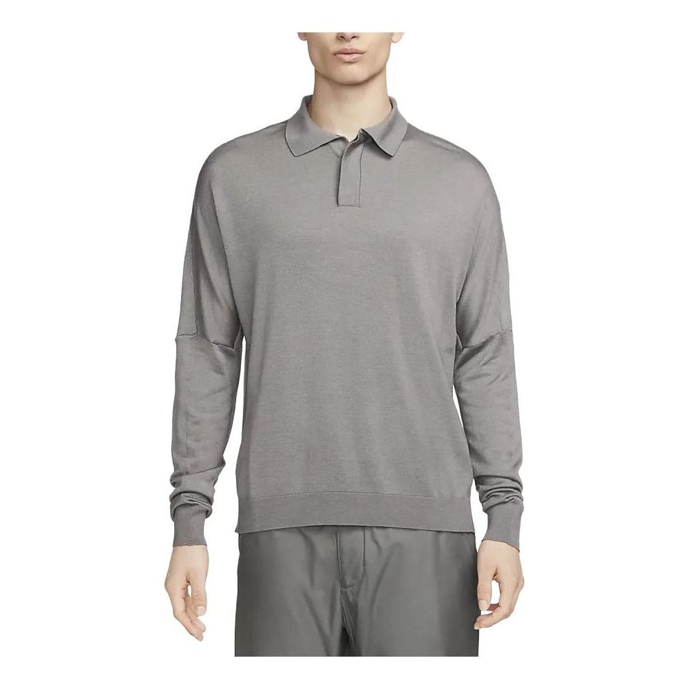 Nike ESC Long Sleeve Knit Polo 'Grey' DV7462-029