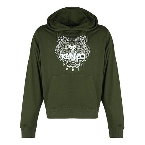 KENZO SS21 Tiger Head Embroidered Green FB55SW3104XA-51