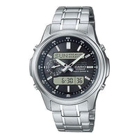 CASIO LINEAGESerieses Men s Silver/ Solar Powered Mens Black Analog LCW-M300D-1AJF