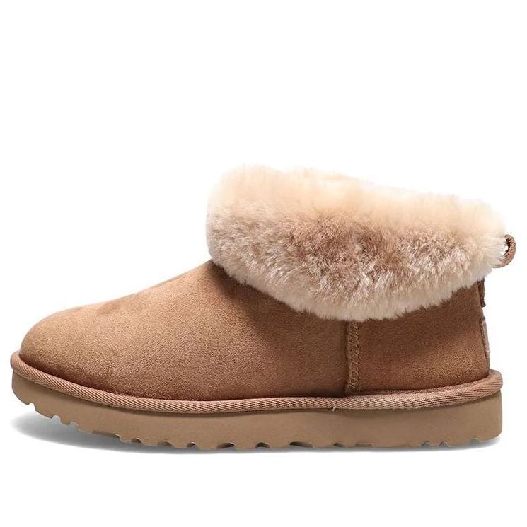 (WMNS) UGG Classic Ultra Mini Fluff 'Chestnut' 1122390-CHE