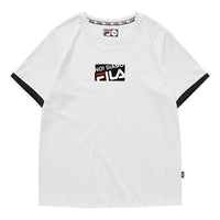 (WMNS) FILA Fusion Logo Short Sleeve White T11W931124F-WT