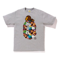 BAPE Milo All Plush Doll Milo on Ape Tee Gray BAPE-SS18-039