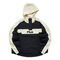 Fila FUSION Logo Colorblock Woven Sports Hooded Jacket Black T11W113705F-BK