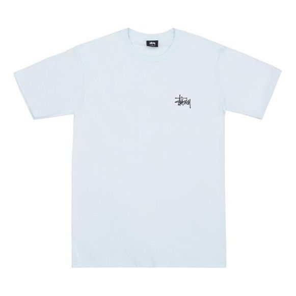Stussy Basic Tee Classic Printing Short Sleeve Unisex Light Blue 1904181-317