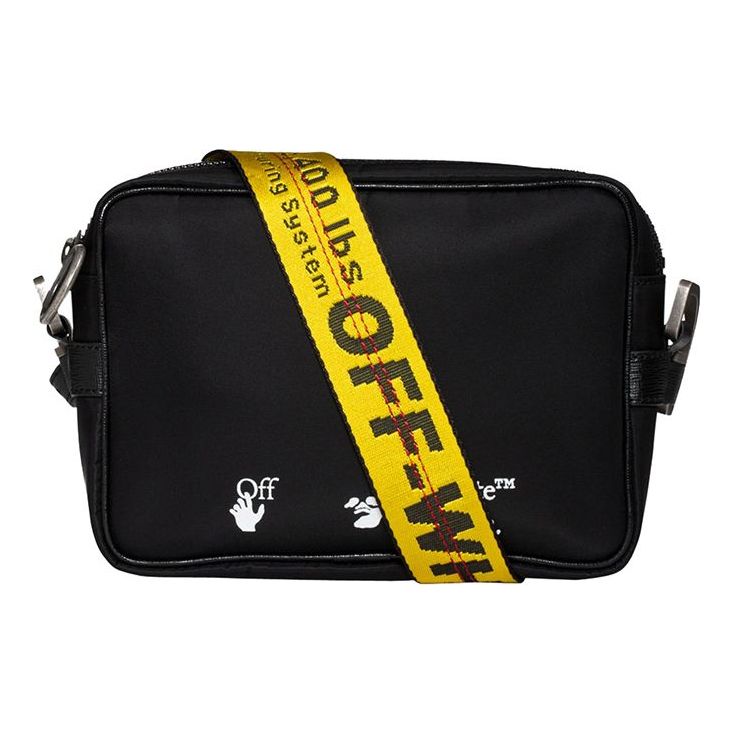 Off-White Industrial Style Shoulder Bag Black OMNA049F20FAB0011001
