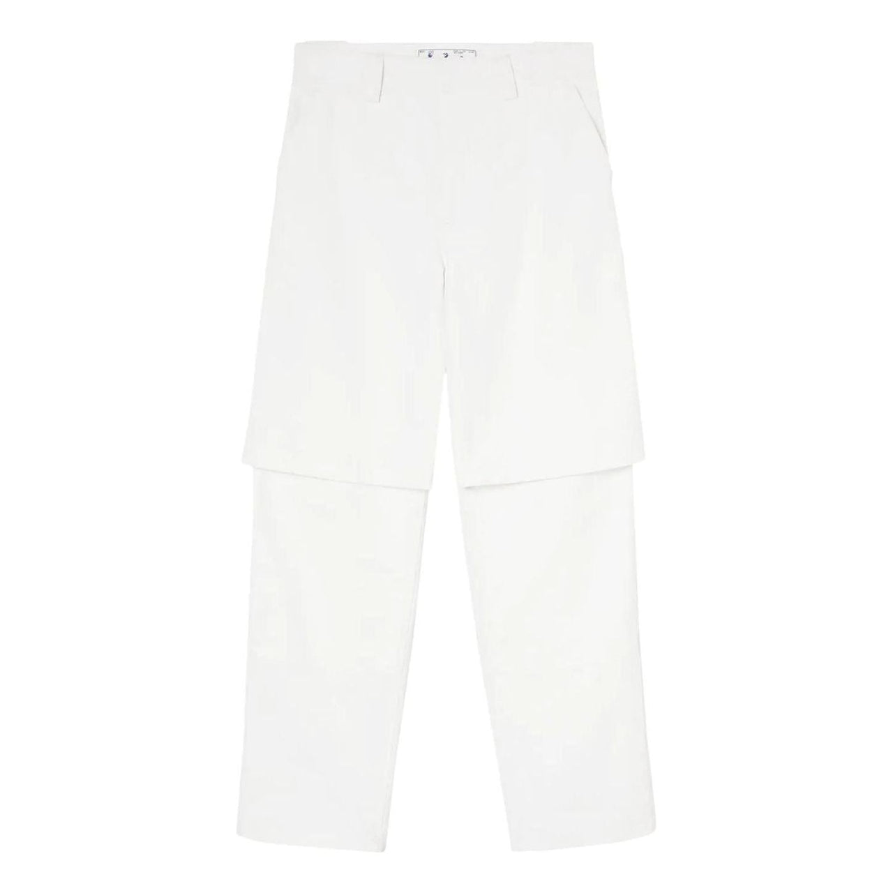 Men's Off-White FW22 Solid Color Casual Pants/Trousers Loose Fit White OMCA225S22FAB0010100