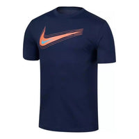 Nike As Men's Nike Sportswear Tee Swoosh 12 Month Causual Sports Ventilate Logo Male Green DB6471-410