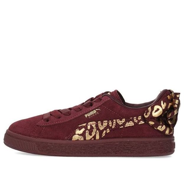 (PS) PUMA Suede Bow Athluxe Ac Ps Board Shoes Red 367628-01