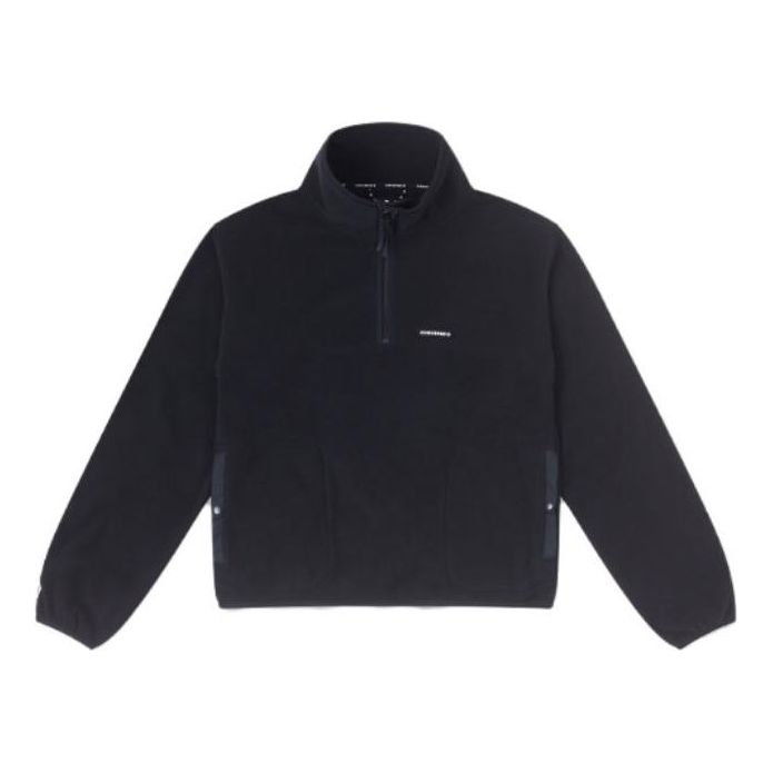 (WMNS) Converse Counter Climate Polar Fleece Half-Zip Popover Asia Sizing 'Black' 10025677-A01
