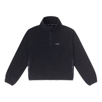 (WMNS) Converse Counter Climate Polar Fleece Half-Zip Popover Asia Sizing 'Black' 10025677-A01