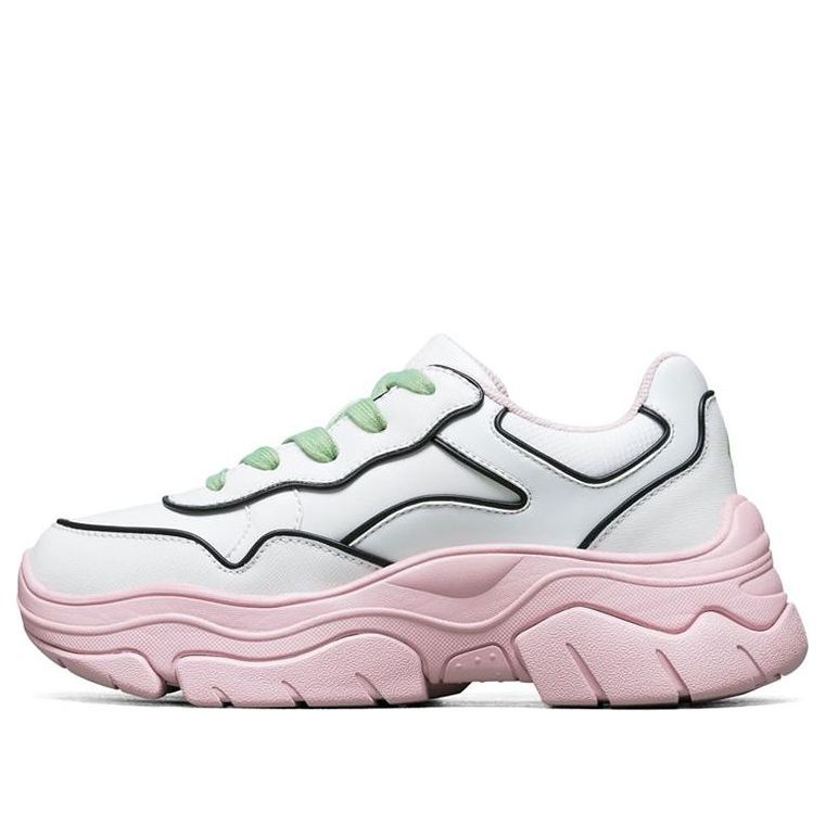 (WMNS) Skechers AMP'D Low-Top Daddy Shoes White/Pink 155038-WLPK