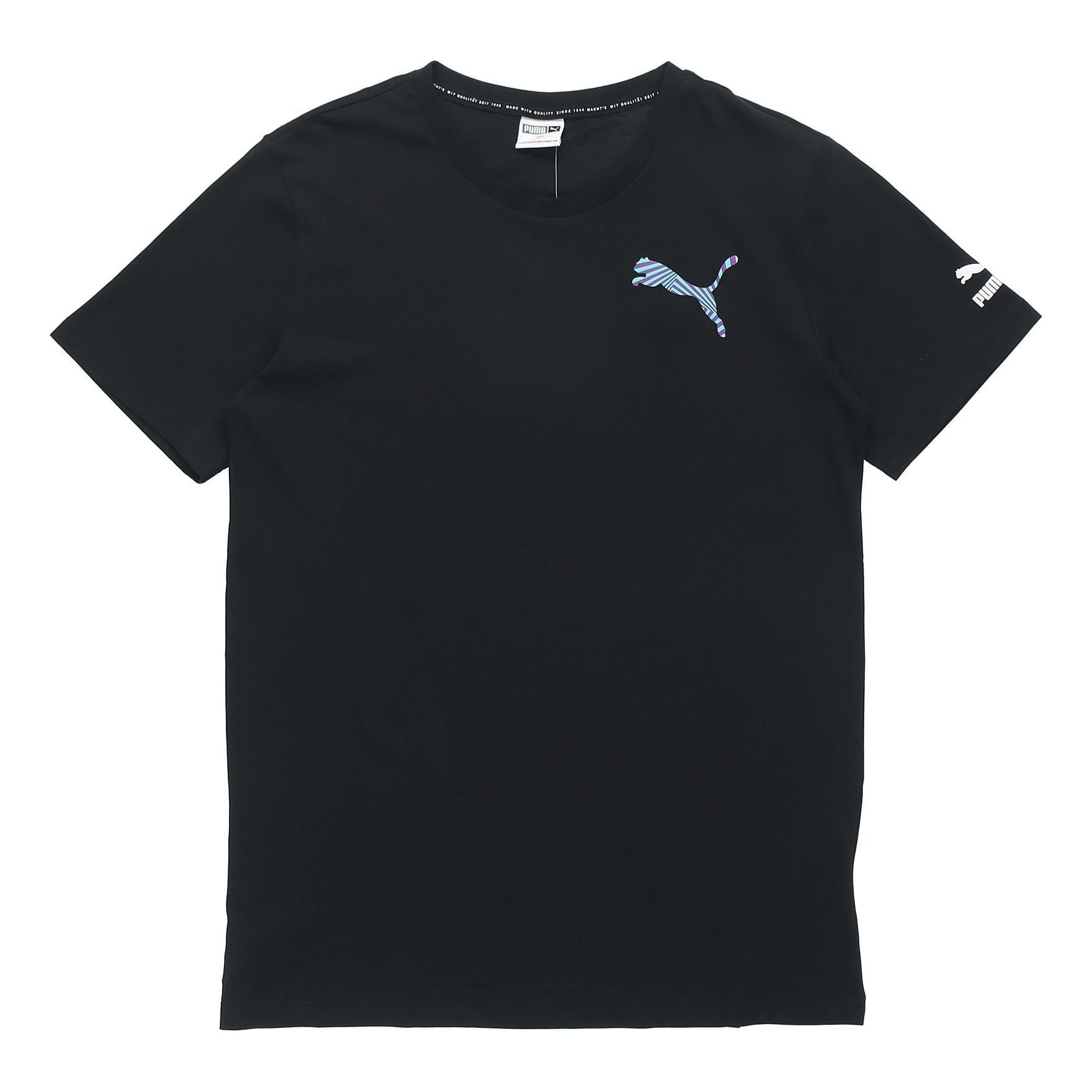 PUMA Casual Graphic T-Shirt 'Black White Blue' 596631-01
