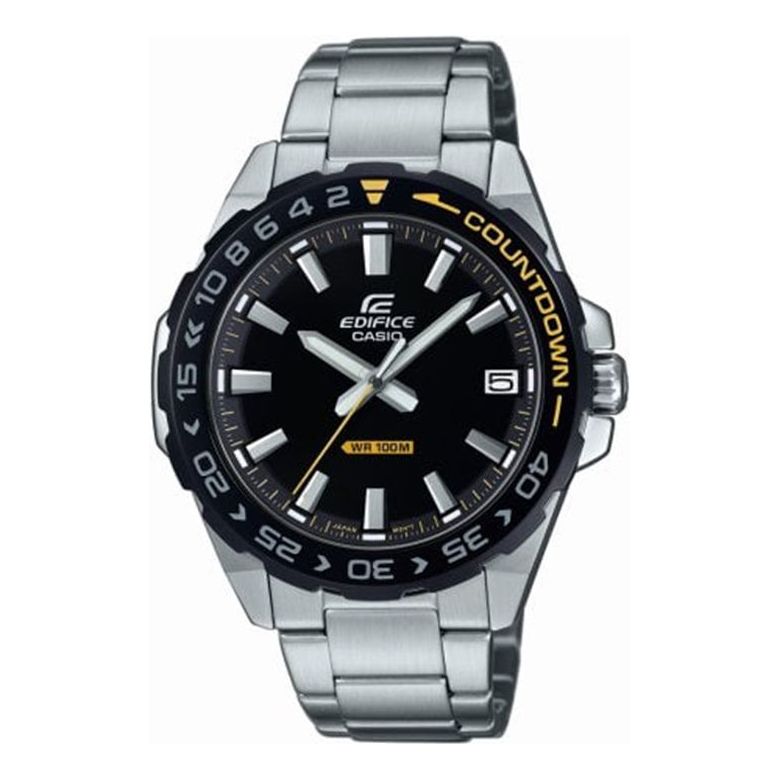 CASIO Quartz EDIFICE Stainless Steel Strap Mens Black Analog EFV-120DB-1A