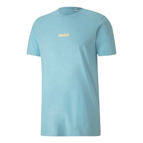 PUMA Embroidered logo Short Sleeve Sky Blue 597370-18