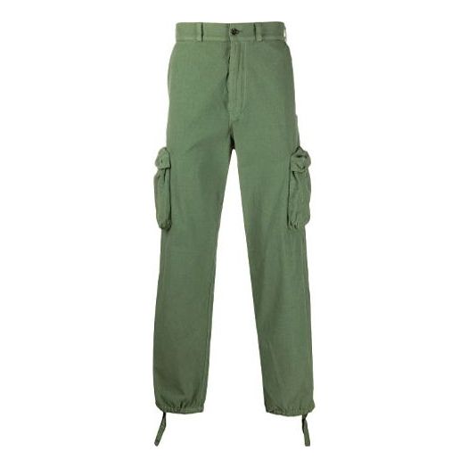 Off-White Multiple Pockets Bundle Feet Straight Long Pants Loose Fit Green OMCF012R20A660014300