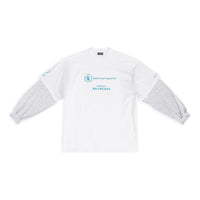 Balenciaga x WFP Double Sleeves T-Shirt 'White' 698089TMVL29086