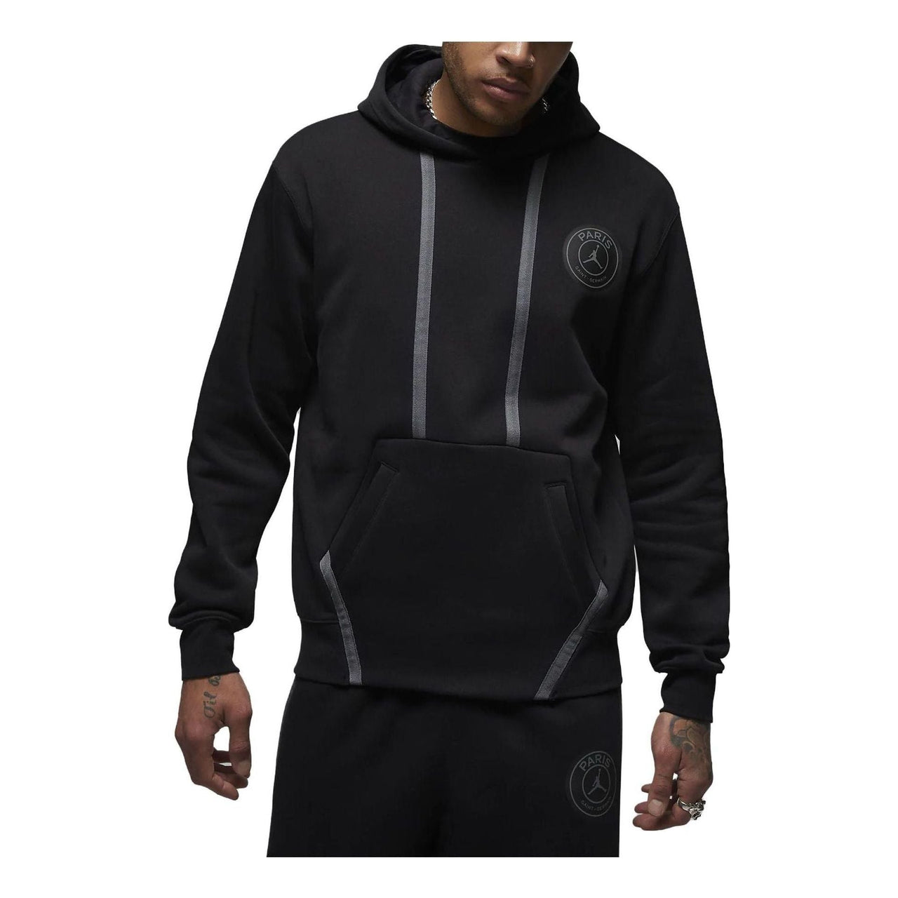 Air Jordan x Paris Saint-Germain Fleece Pullover Hoodie 'Black' DZ2923-010