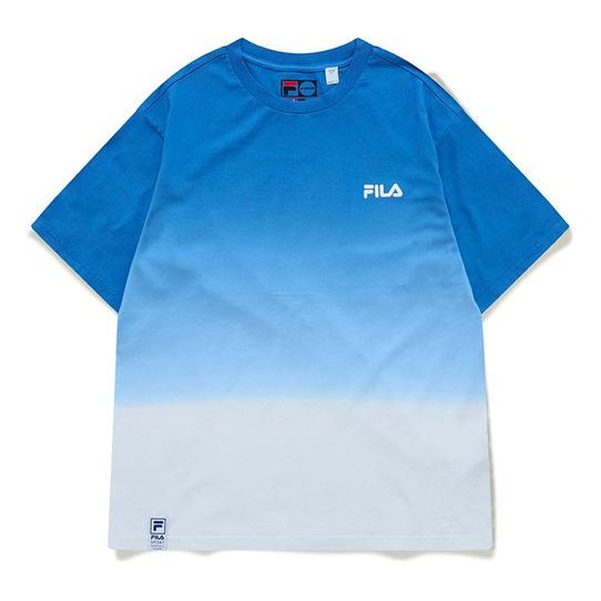 FILA FUSION Gradient Loose Sports Short Sleeve Blue T11M122106F-BU