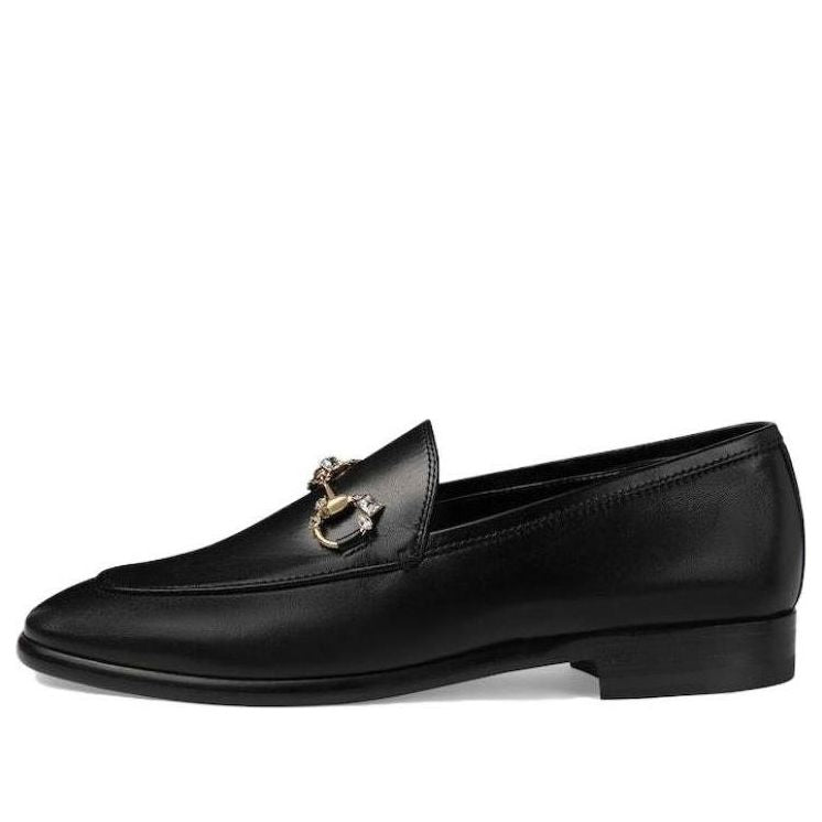 (WMNS) Gucci Jordaan Loafer 'Black Leather' 759918-C9D00-1000