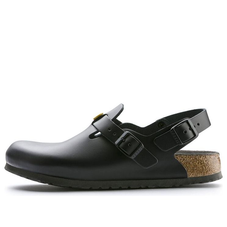Birkenstock Tokio ESD Natural Leather Sandals 'Black' 0061400