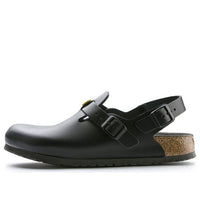 Birkenstock Tokio ESD Natural Leather Sandals 'Black' 0061400