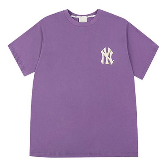 MLB New York Yankees Round Neck Short Sleeve Unisex Purple 31TS06031-50C