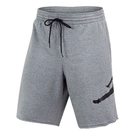 Air Jordan Jumpman Logo Printing Knit Breathable Shorts Gray DB1812-091