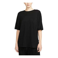 (WMNS) Nike ESC Solid Color Round Neck Short Sleeve Black DH2914-010
