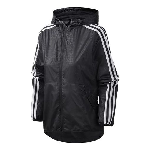(WMNS) adidas Printing Windblocker Jacket Black EH3917