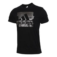 adidas Training Sports Logo Round Neck Short Sleeve Black DV3080