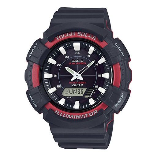 CASIO Solar Powered Mens BlackRed Analog AD-S800WH-4A2021