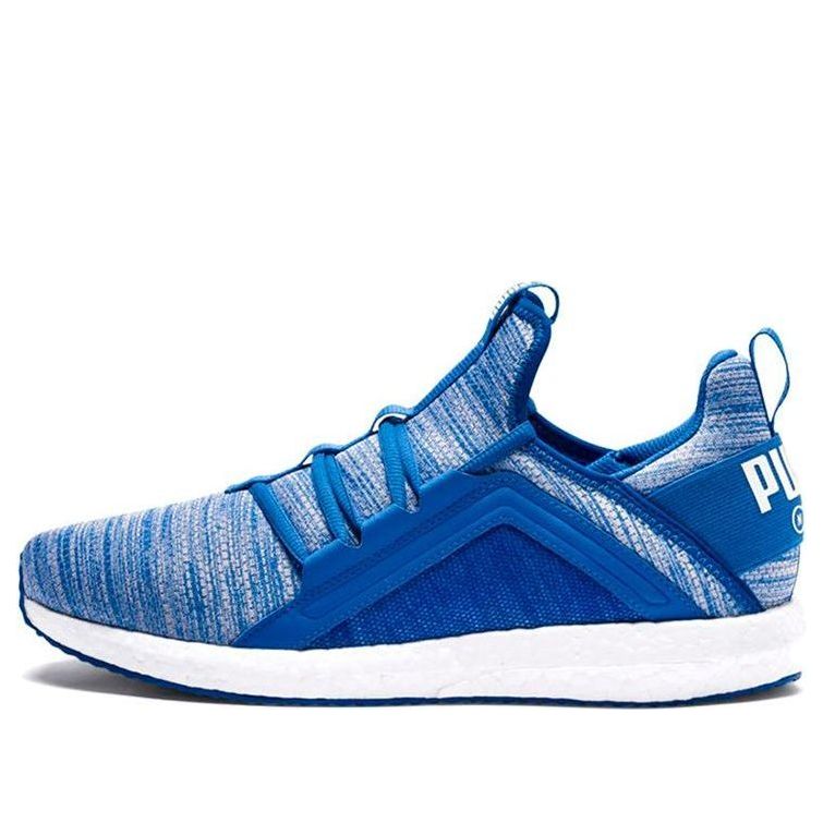 PUMA Mega Energy Heather Knit Low Running Shoes Blue/White 191095-04