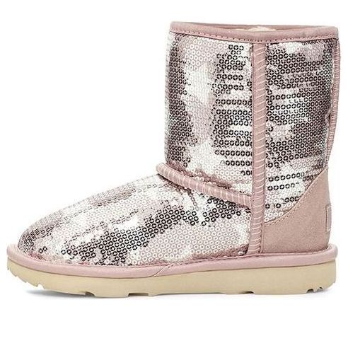 UGG Classic Short ll Sequin Star Big Boys Pink 1107988K-PCRY