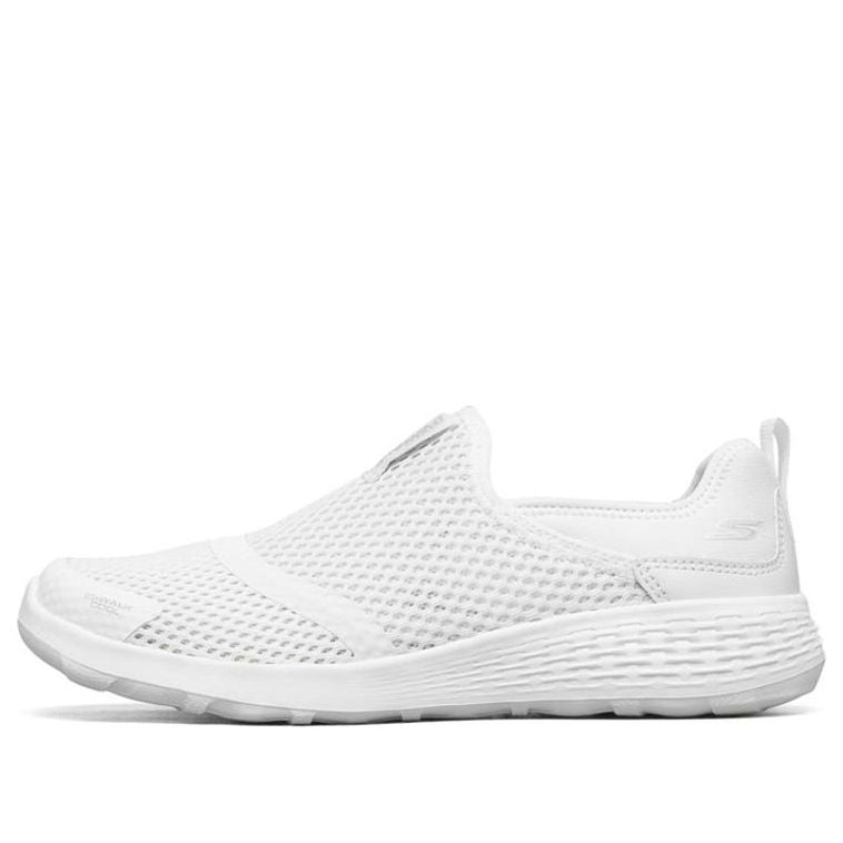 (WMNS) Skechers Go Walk Cool Slip-on Shoes White 667082-WHT