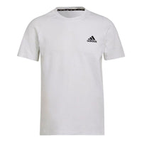 Men's adidas Logo Printing Round Neck Short Sleeve Japanese Version White T-Shirt HE2241