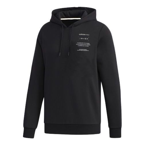 Men's adidas neo Cs Hoody 2 Sports Pullover Black FN6464