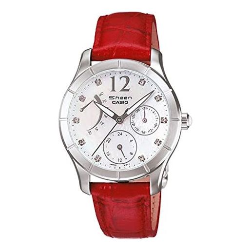 CASIO SHEEN Waterproof Businesses Red White Analog SHN-3014LP-7ADR