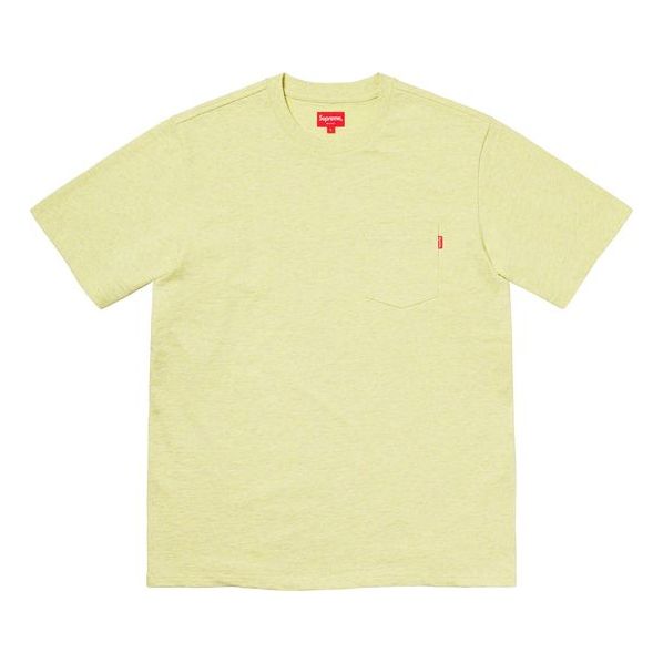 Supreme SS20 Week 1 S/S Pocket Tee Basic Short Sleeve Unisex Yellow SUP-SS20-138